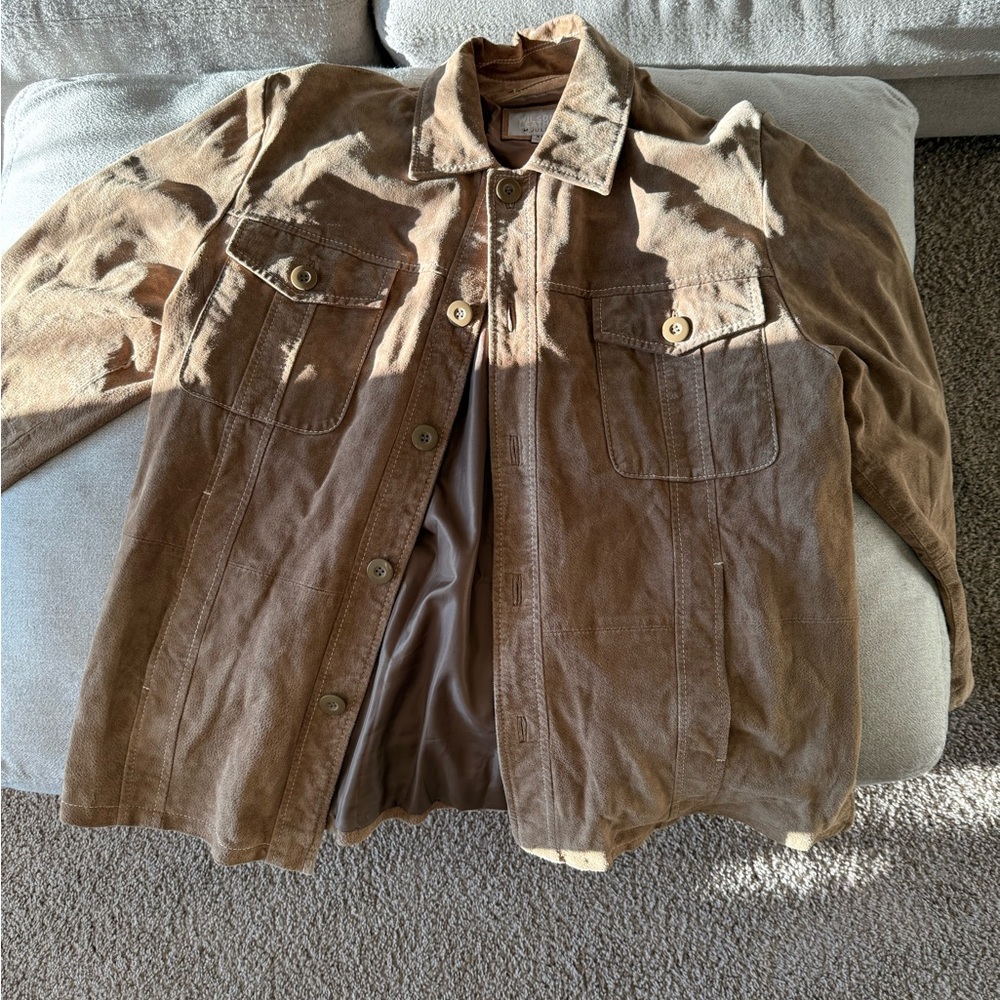Wilsons Leather Tan Corduroy Shirt Jacket